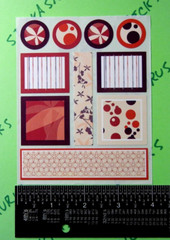 Creative Memories Cherry Red & Browns Shape Stickers Sheet