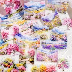 30Pcs Mountains Field Scrapbook Stickers DIY Journal Planner Decorative Collage