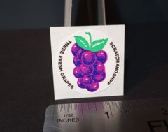 Vintage Stickers 3M Murple SCRATCH AND SNIFF Sticker Mod Grape VTG 80s