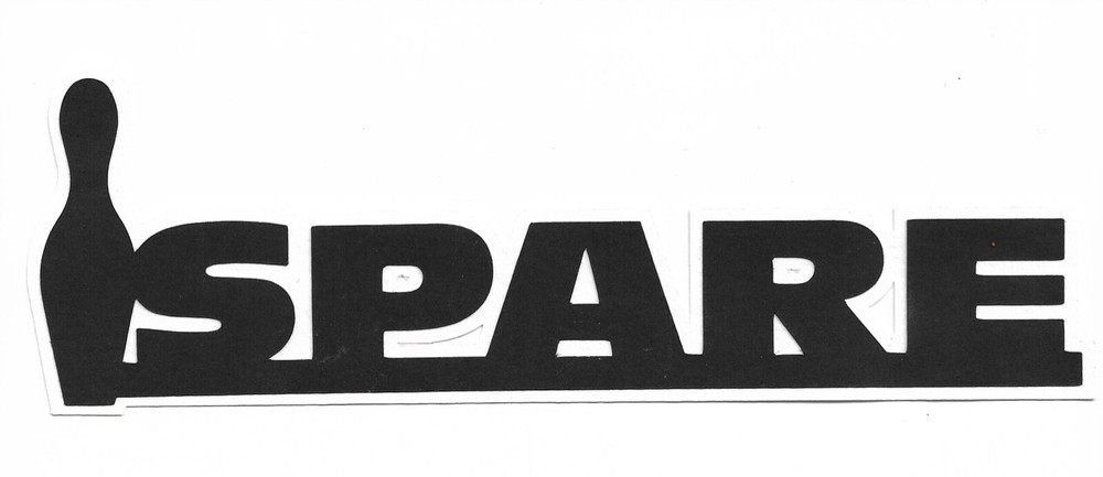 Bowling Spare Laser Die Cut Scrapbook Header Title