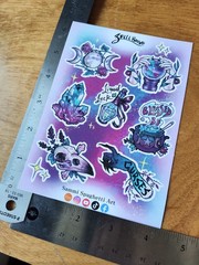 Spell Bound Witchy Gothic Sticker Sheet – Original Art by SammiSpaghettiArt
