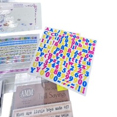 Craft Lot stickers Ribbons Vintage Scrapbooking Card Making Embellishments NEW