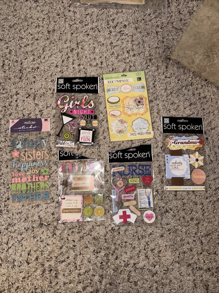6 Sheets Female,Nurse, Family Scrapbook Or Card Making Stickers & Embellishments