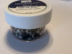 Stampin Up 193pc BLACK Mini Eyelets 1/8 inch 3mm Hole Embellishment 2002