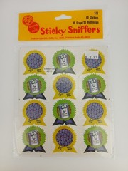 Teech-Um Scratch & Sniff Award Stickers PACK Grape Bubblegum Sticky Sniffers
