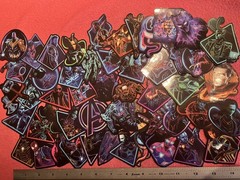 LOT of 10 NOCTILUCENT avengers Decals Super Hero kids stickers heroes neon