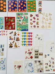 VTG Lot HALLMARK~AG~CURRENT Stickers 42 Full Sheets / 8 Partial 1980-2001