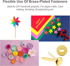 100 Pieces 3/4 Inch Brass Paper Fasteners Paper Brads, and 300 Pieces Plated Bra