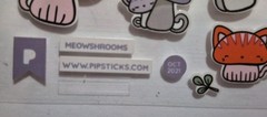 Pipsticks Sticker Sheet «Meowshrooms» Reprinted From Oct 2021