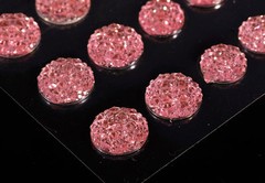 CraftbuddyUS CB70PK 50 Self Adhesive Pink Crystal Rhinestone Moon Rock Gem Craft