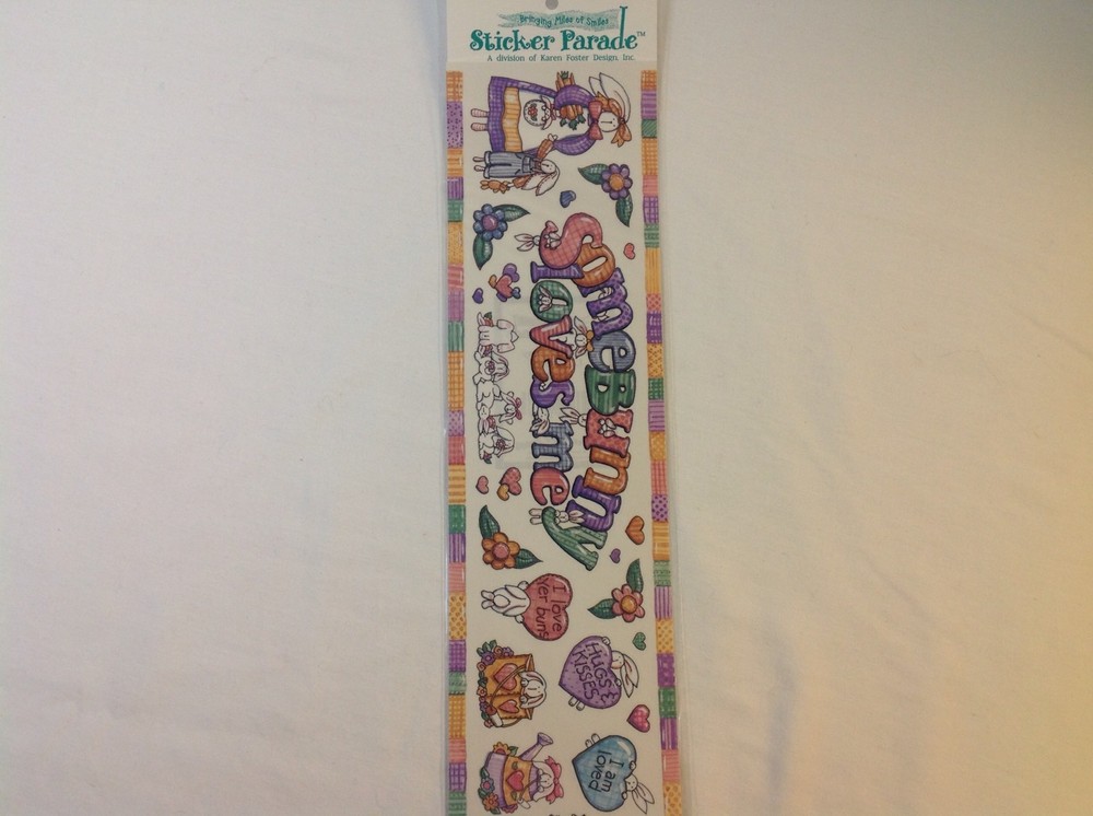 Easter Bunny 12″ Premium SCRAPBOOK Stickers & Borders By Sticker Parade