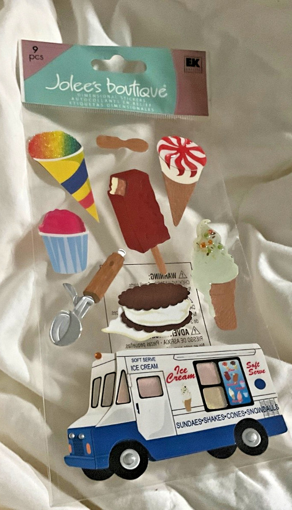 Jolee’s Boutique ICE CREAM, FOOD TRUCK Scrapbook Sticker Pack