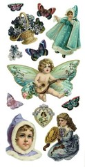 VIOLETTE STICKER – CHILDREN, BUTTERFLIES – 7 3/4″ x 3 3/4″ (19.5 cm x 9.5cm)