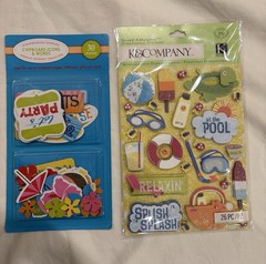 Scrapbook Stickers: Summer, Beach, Vacation, And One For Dogs!