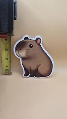 Capybara Animal Die Cut Scrapbooking Craft Embellishment Shape Brown White