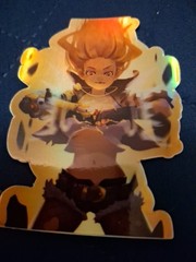 RWBY Holographic Sticker Lot X5 Pyrrha Yang Weiss Penny Size 3X3 Inches