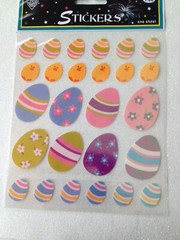 EASTER STICKERS FOIL EGGS MULTI-COLOR EASTER EGGS 26PCS EASTER EGGS