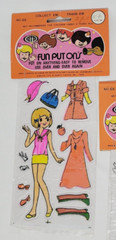 4 Vtg Stick On Girl Doll Theme 1970s Bella Fun Put Ons Sealed NOS New Lot