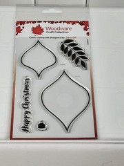 Woodware Craft Clear Stamp – PAINTABLE SHAPES FANCY DROPS