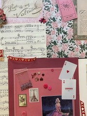 Junk Journal 80+ pieces Red Pink Love Curated Lot Unique Book Pages & more