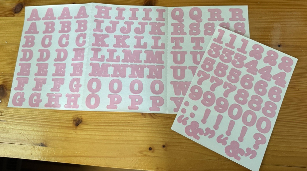 Creative Memories BOLD ABC/123 Stickers Bubble Gum Alphabet & Numbers