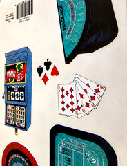 Casino Vegas Cruise Clear Sticker Sheet 12″ Scrapbook Mania NOS Craps Slots Card