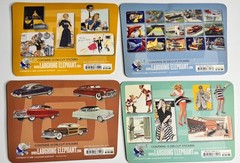 Laughing Elephant Vintage Sticker Lot Retro Mid-Century Style & Cars Set 2008