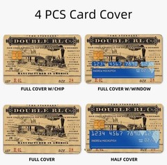 Vintage Distressed Railroad Train RLC Credit Card StickerDecal Skin Cover Lotx4