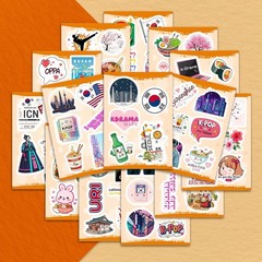 100Pcs Waterproof South Korea Stickers – Perfect for Luggage & Water Bottle