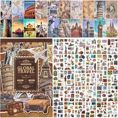 Auguro Scrapbook Stickers 300 PreCut Washi Stickers & 20 Scrapbook Papers fo…