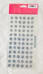 Vtg STICKOPOTAMUS binder STICKERS dog paw prints black clear Scrapbook New