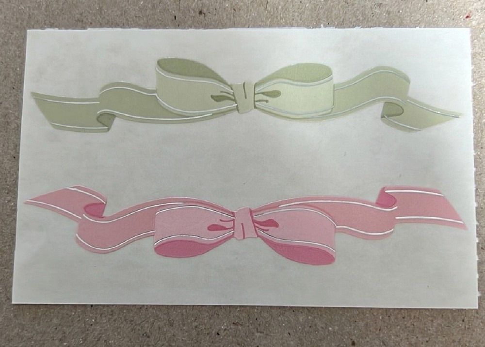 *Mrs. Grossman’s Stickers Bows Pink/Green Ribbon 1/2 Sheet