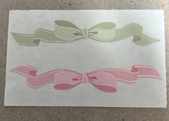 *Mrs. Grossman’s Stickers Bows Pink/Green Ribbon 1/2 Sheet
