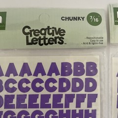 Making Memories Creative Letters Scrapbooking – 7/16″ Chunky Purple