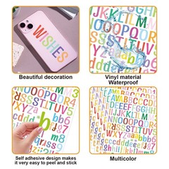 2772Pcs Alphabet Stickers 22 Sheets 1 Inches Number White