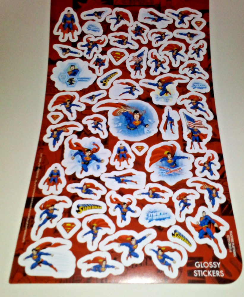 DC Comics Superman Glossy Sticker Sheet Scrapbooking