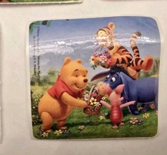 Vintage Smile Makers Sandylion Winnie The Pooh Stickers Lot of 5 2.5 x 2.5 Inch