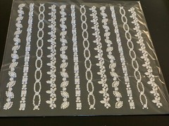 3D ADHESIVE GEMSTONES CLEAR LONG BORDER-LIKE GEMSTONE STRANDS – 12PCS