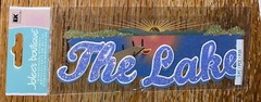 RARE Jolees The LAKE Title Boat Canoe FISHING Swim Camp Vacation SunSet Sticker