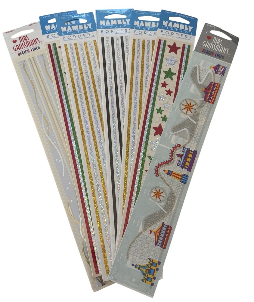 Mrs. Grossman’s Design Line Hambly Studios Borders Stickers Lot Vtg NEW