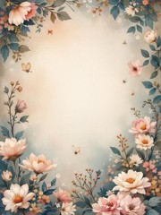 Large Flowers Decoupage Rice Paper For Ornament-Wood Art A4 1 Sheet