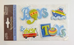 Boys & Their Toys Scrapbooking Stickers by Recollections