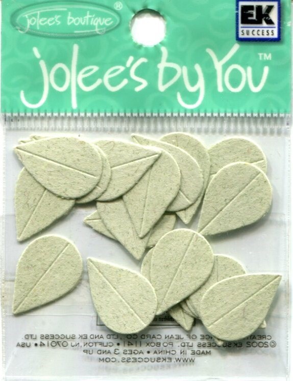 Teardrop Leaf, light, scrapbook 3D embellishment Jolee’s by You JJAB029