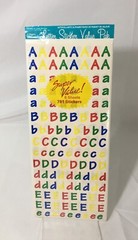4 PACKAGES SCRAPBOOKING STICKERS / NUMBERS & LETTERS / VALUE PAKS / 3381 STICKER