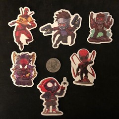 Super Hero Lot Of 6 Stickers. – New