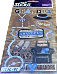 Grandpa Stories Slippers Nap Family Hat Grandpa’s House Sticko Stickers
