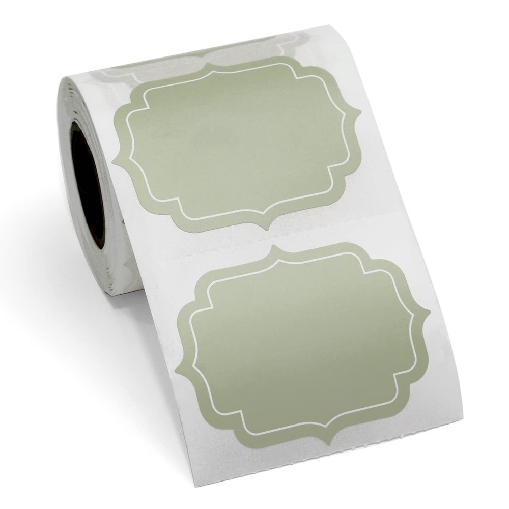 Thermal Labels Sage Color Diecut Shape, Stickers for Labeling Spice Jars, Pan…