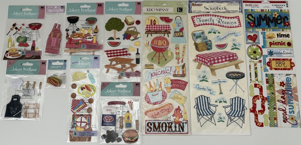 *YOU CHOOSE* Jolee’s/K&Co/Others PICNIC, BARBEQUE Dimensional Stickers