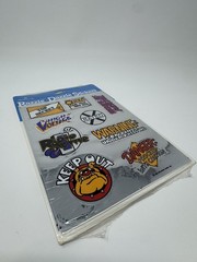 NEW Vintage 1984 RAZZLE DAZZLE Hallmark Sticker Sheets Silver Foil Warning Signs