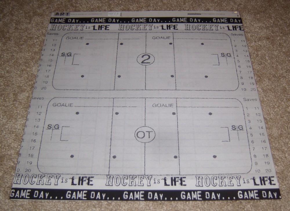 Creative Imaginations Hockey is Life Transparency ~ Art Warehouse ~ 12×12 sheet